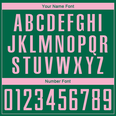 Custom Kelly Green Light Pink Sublimation Soccer Uniform Jersey