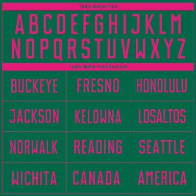 Custom Kelly Green Hot Pink Sublimation Soccer Uniform Jersey