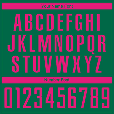 Custom Kelly Green Hot Pink Sublimation Soccer Uniform Jersey