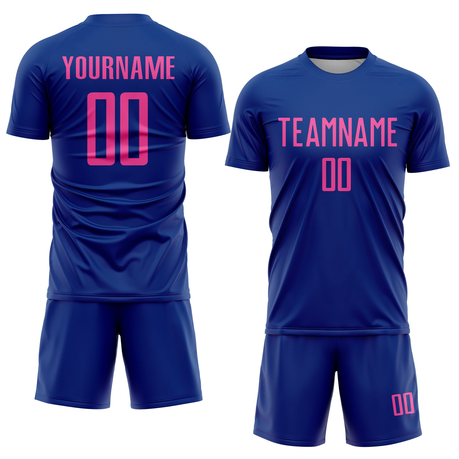 Custom Royal Pink Sublimation Soccer Uniform Jersey
