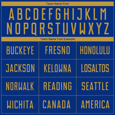 Custom Royal Old Gold Sublimation Soccer Uniform Jersey