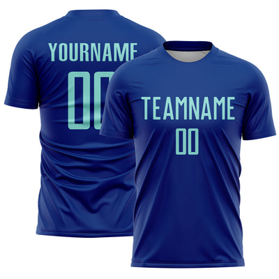 Custom Royal Ice Blue Sublimation Soccer Uniform Jersey