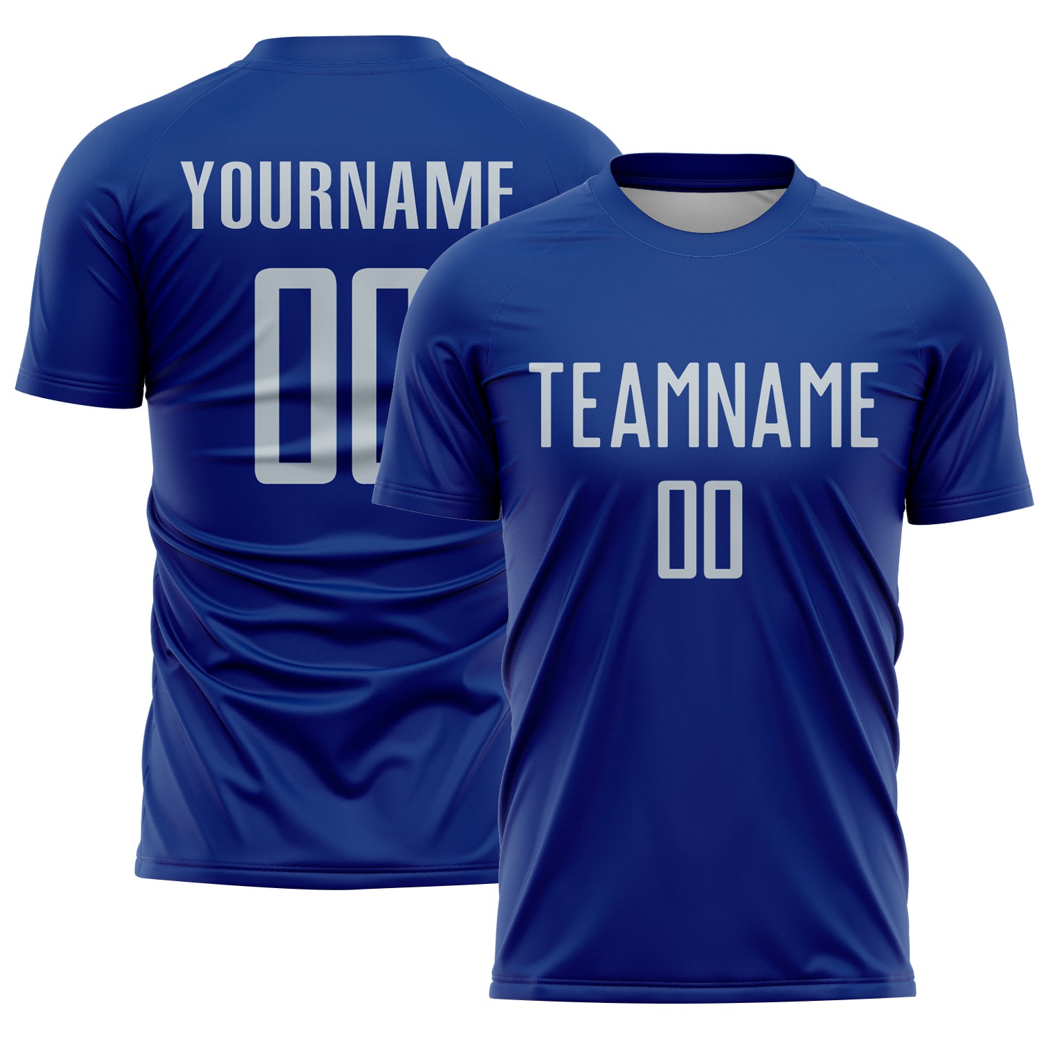 Custom Royal Gray Sublimation Soccer Uniform Jersey