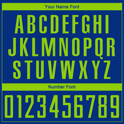 Custom Royal Neon Green Sublimation Soccer Uniform Jersey