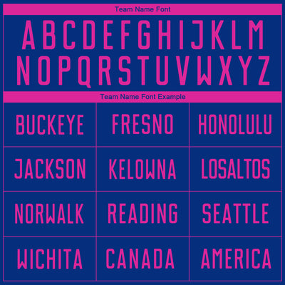 Custom Royal Deep Pink Sublimation Soccer Uniform Jersey