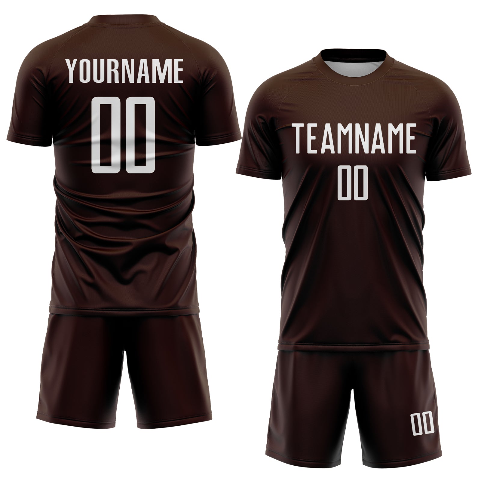 Custom Brown White Sublimation Soccer Uniform Jersey
