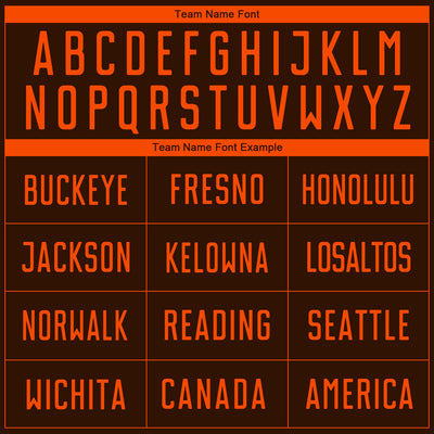 Custom Brown Orange Sublimation Soccer Uniform Jersey