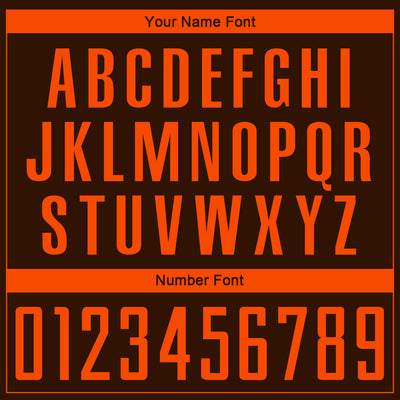 Custom Brown Orange Sublimation Soccer Uniform Jersey