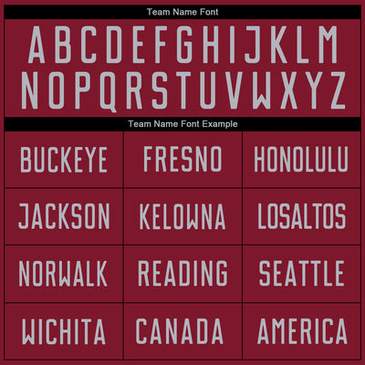 Custom Crimson Gray Sublimation Soccer Uniform Jersey