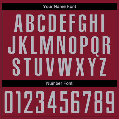 Custom Crimson Gray Sublimation Soccer Uniform Jersey