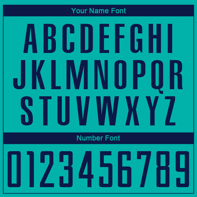 Custom Aqua Navy Sublimation Soccer Uniform Jersey