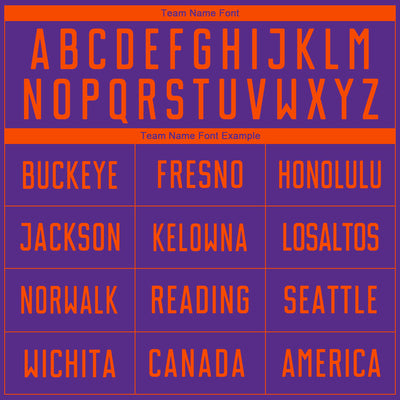 Custom Purple Orange Sublimation Soccer Uniform Jersey