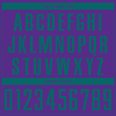 Custom Purple Teal Sublimation Soccer Uniform Jersey