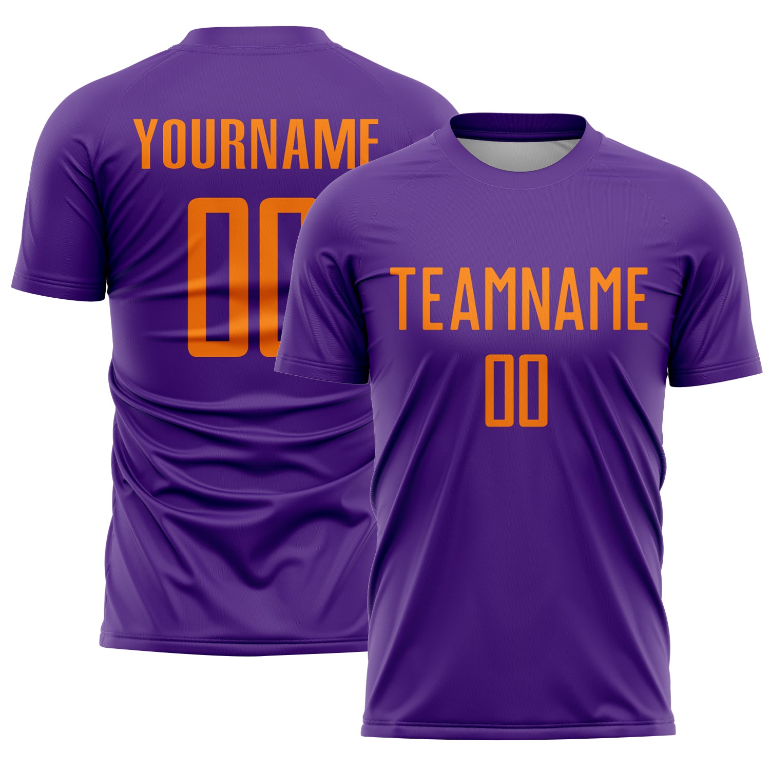 Custom Purple Bay Orange Sublimation Soccer Uniform Jersey