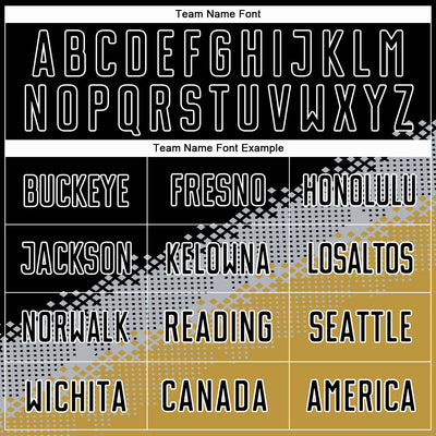 Custom Black Gray-Old Gold Gradient Geometric Shape Sublimation Soccer Uniform Jersey