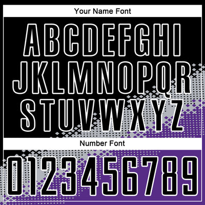 Custom Black Gray-Purple Gradient Geometric Shape Sublimation Soccer Uniform Jersey