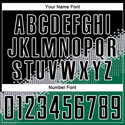 Custom Black Gray-Kelly Green Gradient Geometric Shape Sublimation Soccer Uniform Jersey