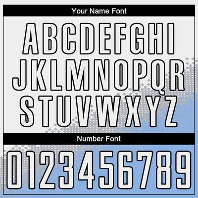 Custom White Gray Light Blue-Black Gradient Geometric Shape Sublimation Soccer Uniform Jersey