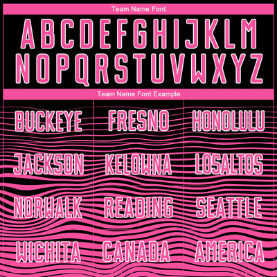 Custom Black Pink-White Gradient Line Sublimation Soccer Uniform Jersey