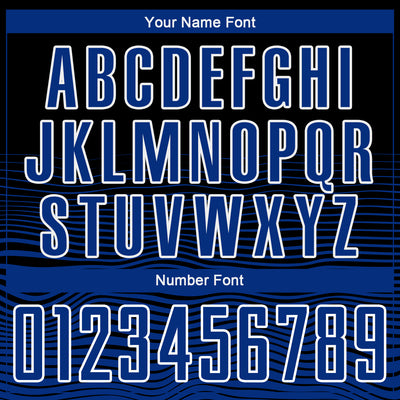 Custom Black Royal-White Gradient Line Sublimation Soccer Uniform Jersey