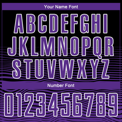 Custom Black Purple-White Gradient Line Sublimation Soccer Uniform Jersey