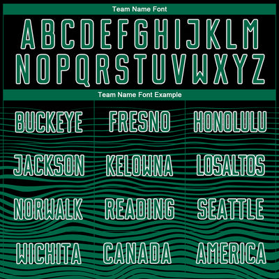 Custom Black Kelly Green-White Gradient Line Sublimation Soccer Uniform Jersey