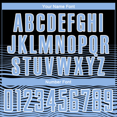 Custom Black Light Blue-White Gradient Line Sublimation Soccer Uniform Jersey