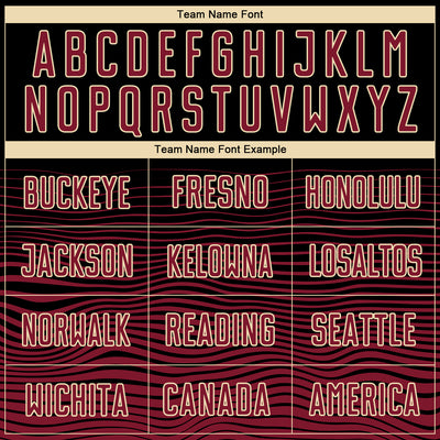 Custom Black Crimson-Cream Gradient Line Sublimation Soccer Uniform Jersey