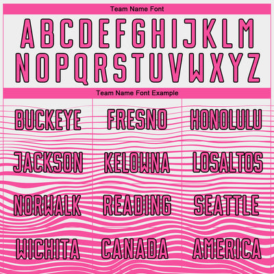 Custom White Pink-Black Gradient Line Sublimation Soccer Uniform Jersey