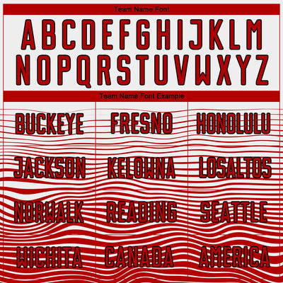 Custom White Red-Black Gradient Line Sublimation Soccer Uniform Jersey