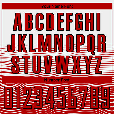 Custom White Red-Black Gradient Line Sublimation Soccer Uniform Jersey