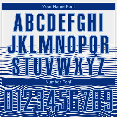 Custom White Royal-Light Blue Gradient Line Sublimation Soccer Uniform Jersey