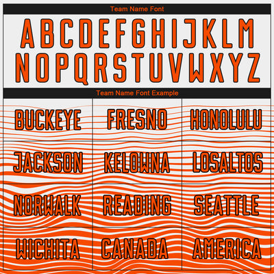 Custom White Orange-Black Gradient Line Sublimation Soccer Uniform Jersey