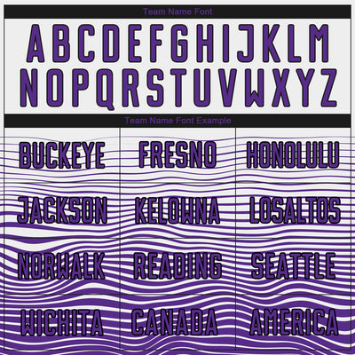 Custom White Purple-Black Gradient Line Sublimation Soccer Uniform Jersey