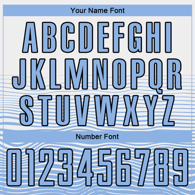 Custom White Light Blue-Black Gradient Line Sublimation Soccer Uniform Jersey