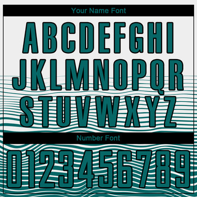 Custom White Teal-Black Gradient Line Sublimation Soccer Uniform Jersey