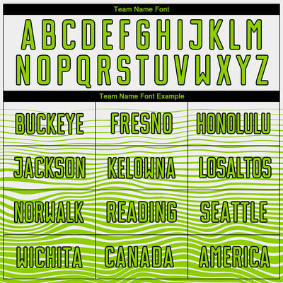 Custom White Neon Green-Black Gradient Line Sublimation Soccer Uniform Jersey