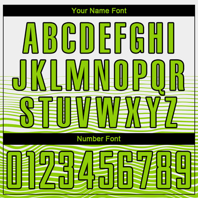 Custom White Neon Green-Black Gradient Line Sublimation Soccer Uniform Jersey