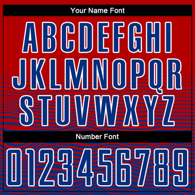 Custom Red Royal-White Gradient Line Sublimation Soccer Uniform Jersey