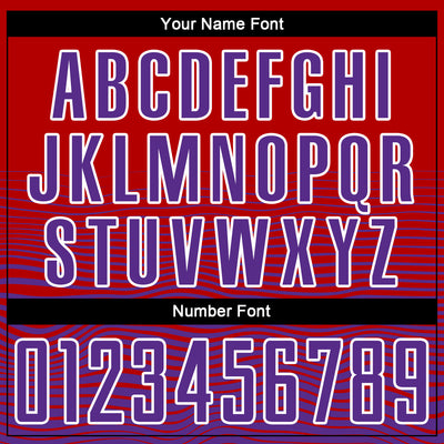 Custom Red Purple-White Gradient Line Sublimation Soccer Uniform Jersey