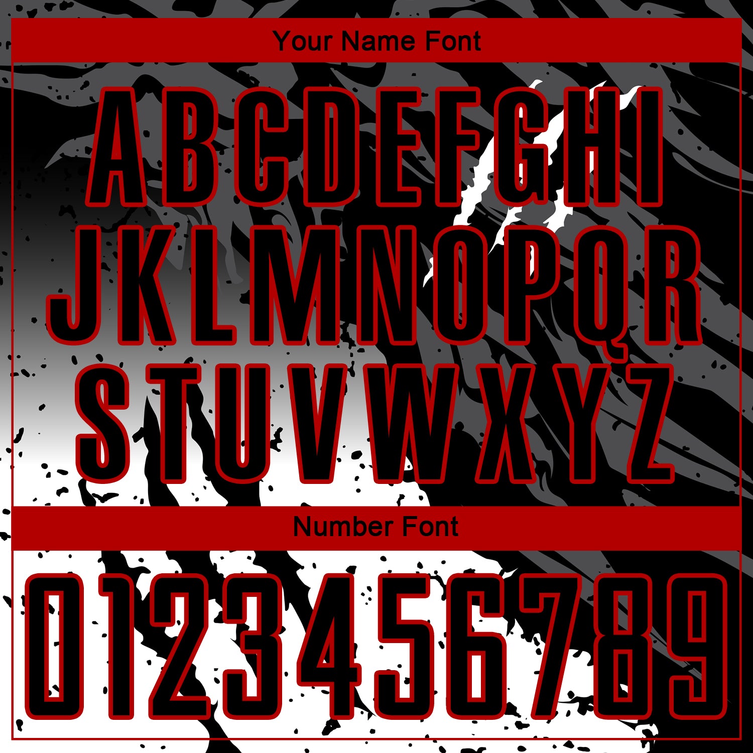 Custom Black White-Red Gradient Scratch Splash Sublimation Soccer Uniform Jersey