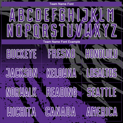 Custom Black Purple-White Gradient Scratch Splash Sublimation Soccer Uniform Jersey