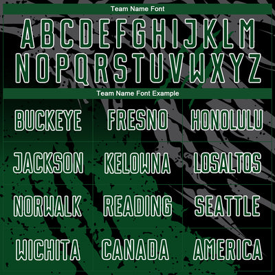 Custom Black Green-White Gradient Scratch Splash Sublimation Soccer Uniform Jersey