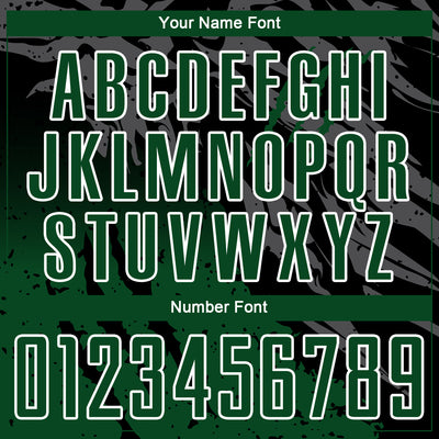 Custom Black Green-White Gradient Scratch Splash Sublimation Soccer Uniform Jersey