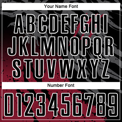 Custom Black Crimson-White Gradient Scratch Splash Sublimation Soccer Uniform Jersey