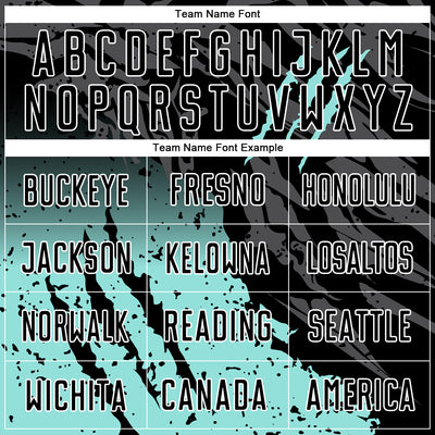 Custom Black Ice Blue-White Gradient Scratch Splash Sublimation Soccer Uniform Jersey