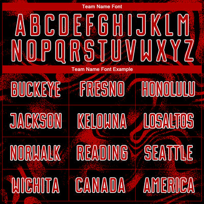 Custom Black Red-White Abstract Liquid Sublimation Soccer Uniform Jersey