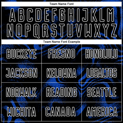 Custom Black Thunder Blue-White Abstract Liquid Sublimation Soccer Uniform Jersey