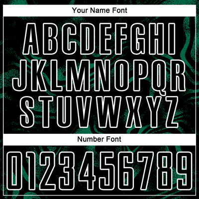 Custom Black Kelly Green-White Abstract Liquid Sublimation Soccer Uniform Jersey