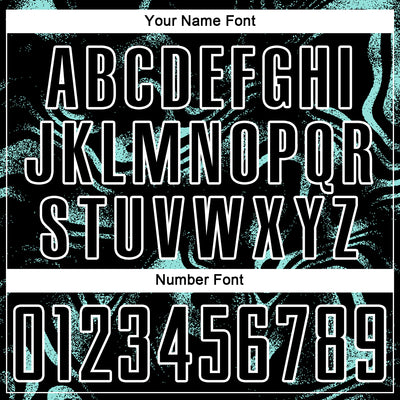 Custom Black Ice Blue-White Abstract Liquid Sublimation Soccer Uniform Jersey